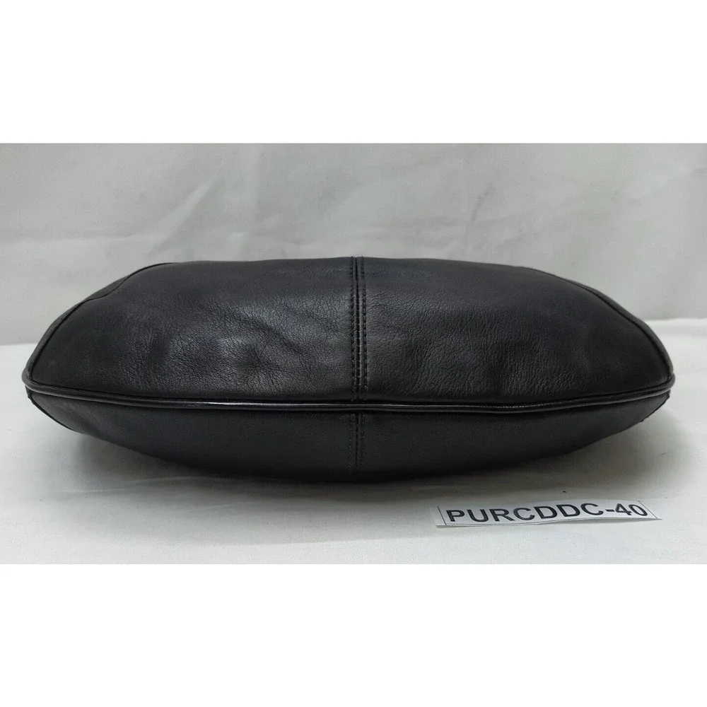 Coach Chelsea Black Leather Pocket Zipper Closure Hobo Shoulder Bag